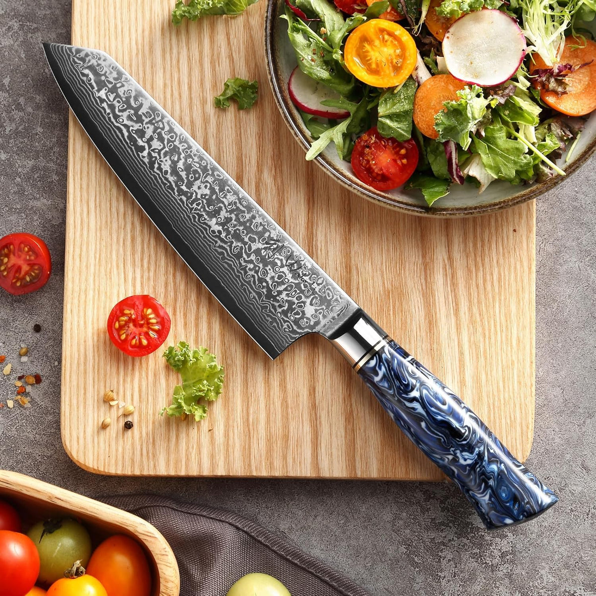 Yugen Nakiri Knife – 7.1-Inch Professional Japanese Vegetable Knife | 5Cr15MoV Stainless Steel Blade with Black Titanium Coating | Ergonomic G10 Handle | Premium Kitchen Knife in Gift Box
