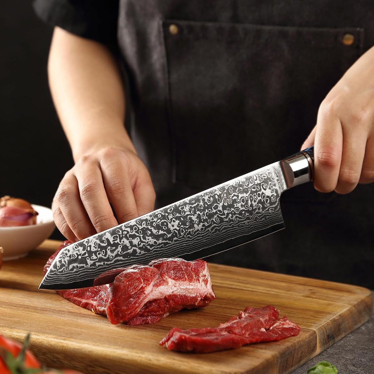 Yugen Nakiri Knife – 7.1-Inch Professional Japanese Vegetable Knife | 5Cr15MoV Stainless Steel Blade with Black Titanium Coating | Ergonomic G10 Handle | Premium Kitchen Knife in Gift Box