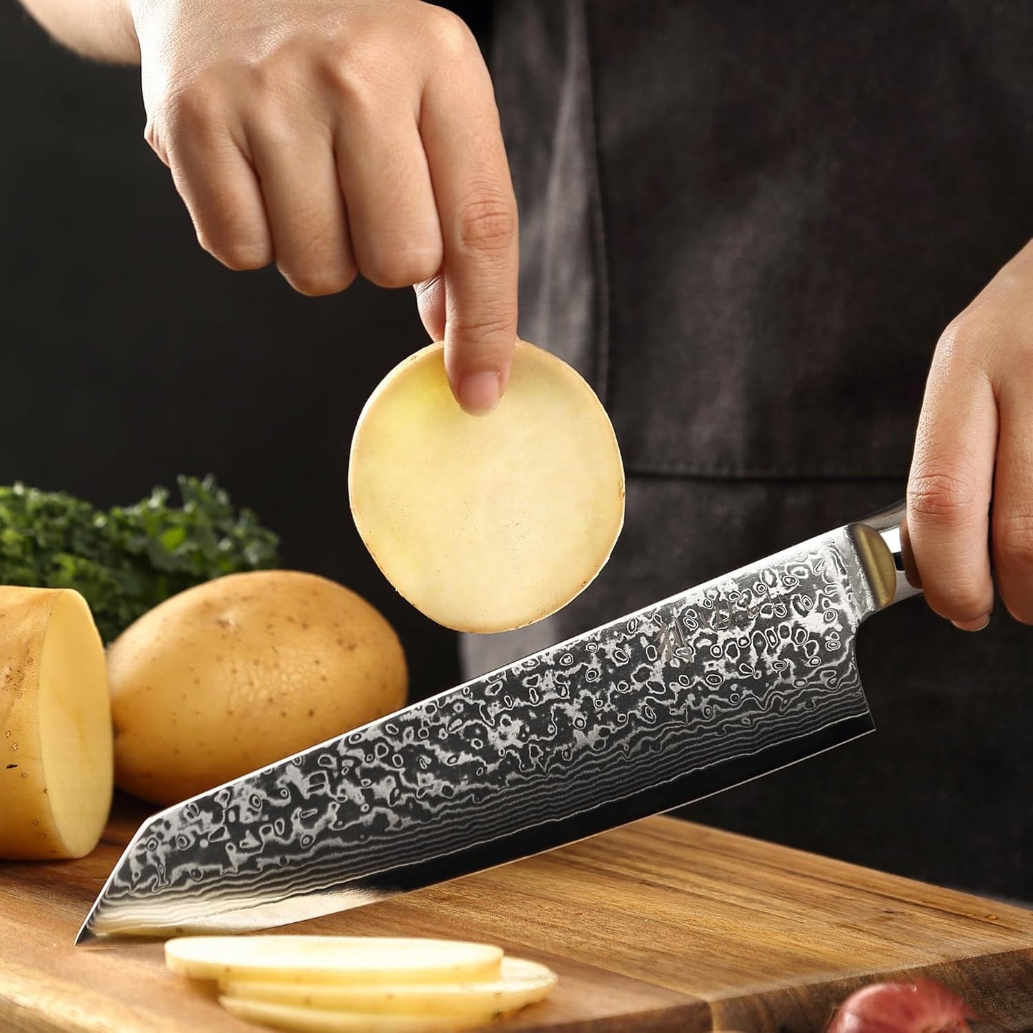 Yugen Nakiri Knife – 7.1-Inch Professional Japanese Vegetable Knife | 5Cr15MoV Stainless Steel Blade with Black Titanium Coating | Ergonomic G10 Handle | Premium Kitchen Knife in Gift Box