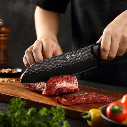 Yugen Nakiri Knife – 7.1-Inch Professional Japanese Vegetable Knife | 5Cr15MoV Stainless Steel Blade with Black Titanium Coating | Ergonomic G10 Handle | Premium Kitchen Knife in Gift Box