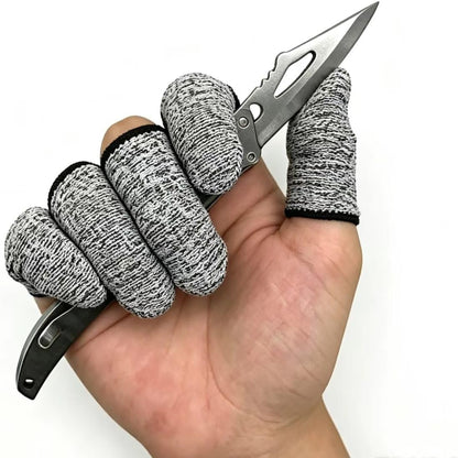 12 PCS Cut Resistant Finger Cots Protector Finger Sleeve Protectors Reusable Finger Guards Finger Covers Protection Cots for Kitchen,Work, Sculpture, Anti-Slip, Reusable,Gloves Life Extender