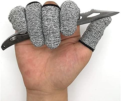 12 PCS Cut Resistant Finger Cots Protector Finger Sleeve Protectors Reusable Finger Guards Finger Covers Protection Cots for Kitchen,Work, Sculpture, Anti-Slip, Reusable,Gloves Life Extender