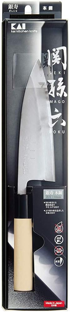 AK5202 Deba Knife Seki Magoroku Ginju, Genuine Steel, 5.9 inches (150 mm), Made in Japan