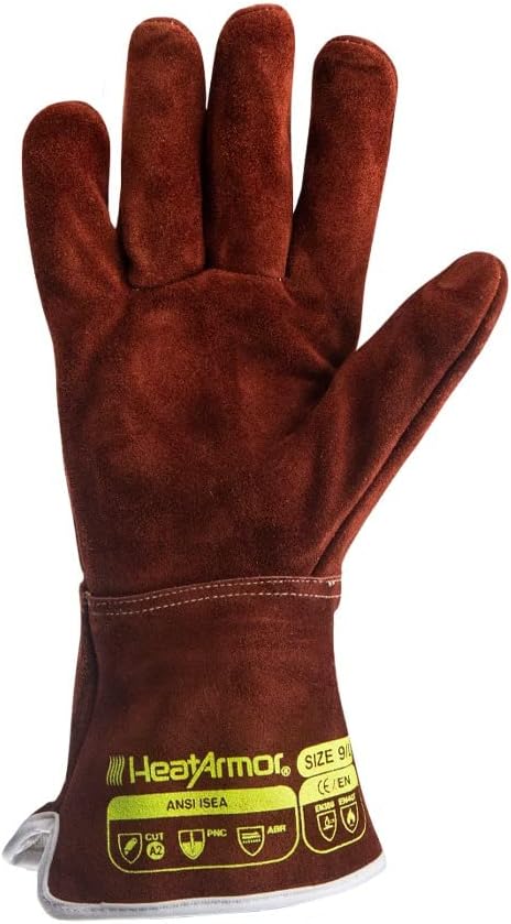 High-Heat Resistance HeatArmor Gloves| Impact Protection | A9 Level Cut-Resistant | Welding Work Glove