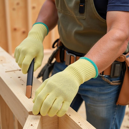 1678M Yellow Medium Cut Resistant Kevlar Knit Work Gloves