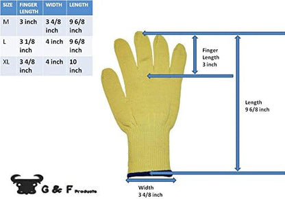 1678M Yellow Medium Cut Resistant Kevlar Knit Work Gloves
