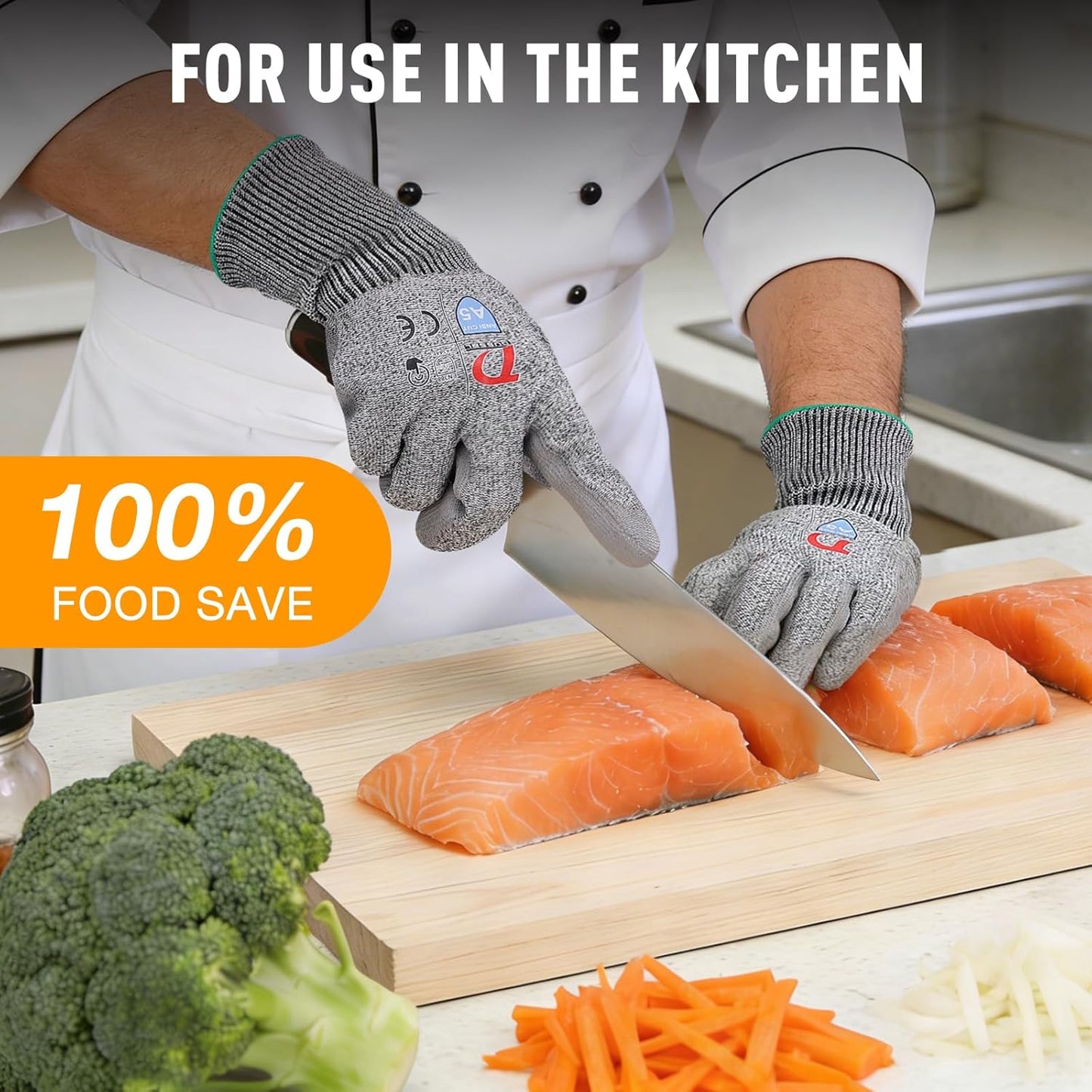 ANSI A5 Cut Resistant Glove, 12 pairs, Cut Proof Gloves with PU Coating and steel reinforcement, Touch-Screen Compatible, Used for Metal Fabrication, Mechanic, Gardening, Thin & Lightweight, XX-Large