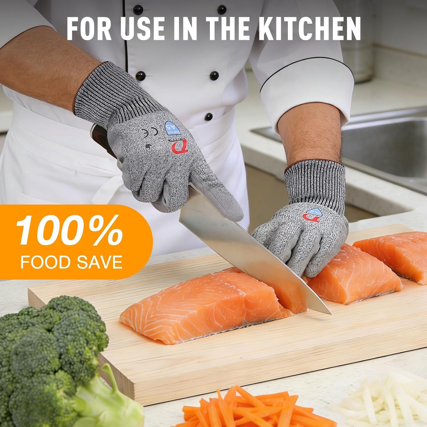 ANSI A5 Cut Resistant Glove, 12 pairs, Cut Proof Gloves with PU Coating and steel reinforcement, Touch-Screen Compatible, Used for Metal Fabrication, Mechanic, Gardening, Thin & Lightweight, XX-Large