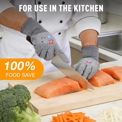 ANSI A5 Cut Resistant Glove, 12 pairs, Cut Proof Gloves with PU Coating and steel reinforcement, Touch-Screen Compatible, Used for Metal Fabrication, Mechanic, Gardening, Thin & Lightweight, XX-Large