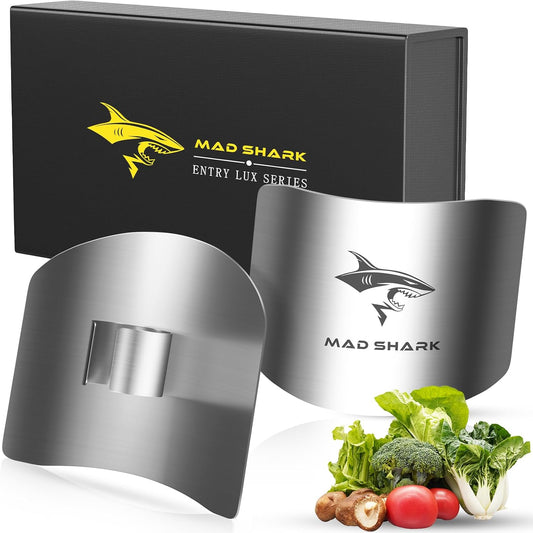 2pcs Chef Finger Guards for Cutting aid | Stainless Steel Protectors for Cutting, Avoid Hurting, Slicing and Chopping Kitchen Tools
