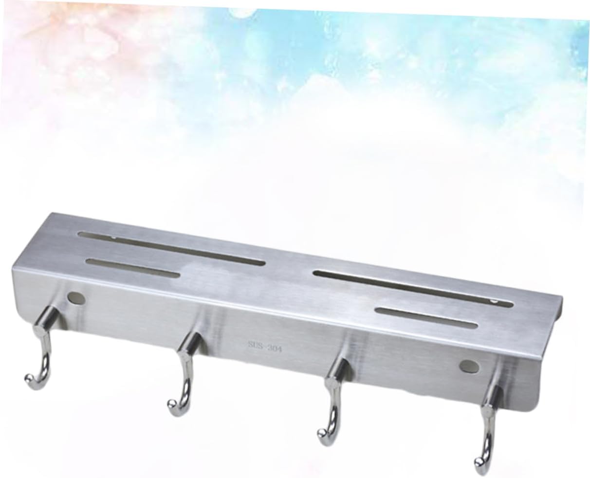 Stainless Steel Wall Mounted Knife Rack Hooks Space-saving Kitchen Storage for Knives and Utensils Holder for Home Use