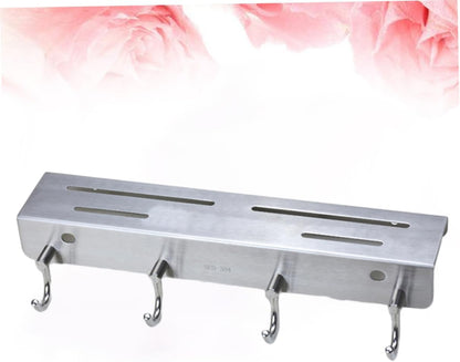 Stainless Steel Wall Mounted Knife Rack Hooks Space-saving Kitchen Storage for Knives and Utensils Holder for Home Use