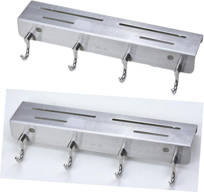 Stainless Steel Wall Mounted Knife Rack Hooks Space-saving Kitchen Storage for Knives and Utensils Holder for Home Use