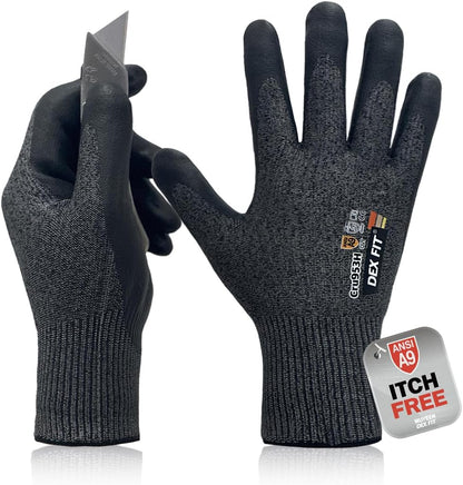 Level A8 Steel Cut Resistant Gloves Cru953, 3D-Comfort Stretchy Fit, Power Grip, Thin, Touch-Screen Compatible, Durable, Machine Washable; Steel Blue M 1 Pair