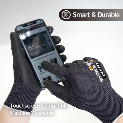 Level A8 Steel Cut Resistant Gloves Cru953, 3D-Comfort Stretchy Fit, Power Grip, Thin, Touch-Screen Compatible, Durable, Machine Washable; Steel Blue M 1 Pair