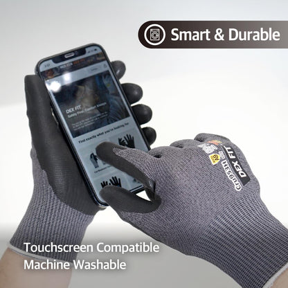 Level A8 Steel Cut Resistant Gloves Cru953, 3D-Comfort Stretchy Fit, Power Grip, Thin, Touch-Screen Compatible, Durable, Machine Washable; Steel Blue M 1 Pair