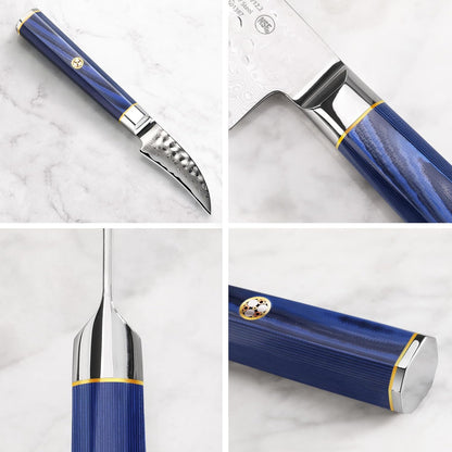 Cangshan KITA Series 2.5 in Peeling Knife with Sheath, High-Carbon X-7 Damascus Steel, 503879