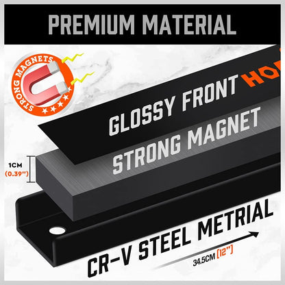 12" Magnetic Tool Holder Strip, 4-Pack Tool Magnet Bar for Garage Organization, Shop Organization, Mounting Screws Included