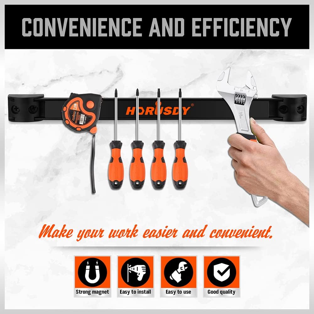 12" Magnetic Tool Holder Strip, 4-Pack Tool Magnet Bar for Garage Organization, Shop Organization, Mounting Screws Included