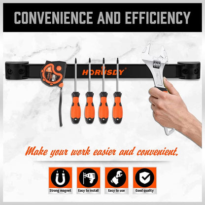 12" Magnetic Tool Holder Strip, 4-Pack Tool Magnet Bar for Garage Organization, Shop Organization, Mounting Screws Included