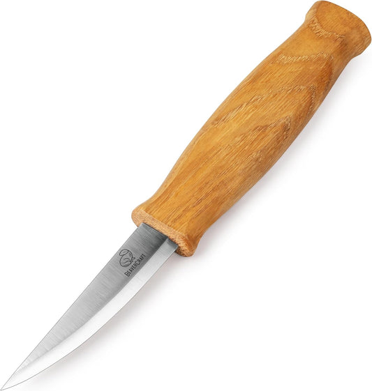 Wood Carving Knife C4 3.14" Whittling Sloyd Knife for Roughing - Spoon Carving Tools for Beginner to Pro Carver - Whittling Knives for Woodworking