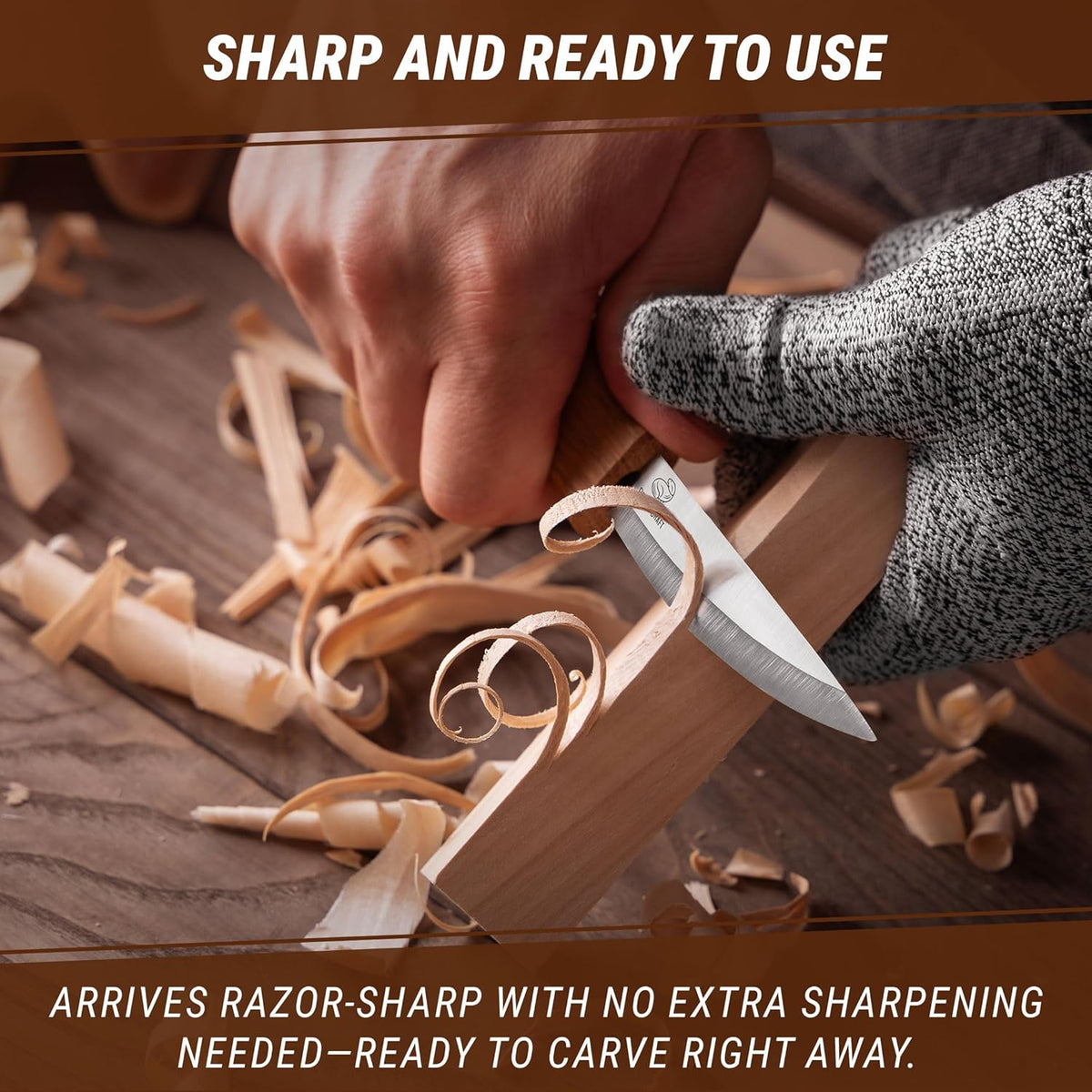 Wood Carving Knife C4 3.14" Whittling Sloyd Knife for Roughing - Spoon Carving Tools for Beginner to Pro Carver - Whittling Knives for Woodworking