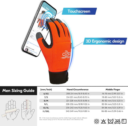 ... Chainsaw Cut Resistant Gloves,Level A5,12-Layer Protection on Both Hands Back,Cow Leather