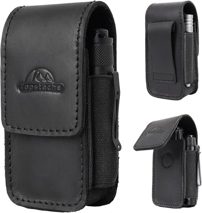 Leather Multitool Sheath for Belt - Multitool Holster for Belt - Multitool Pouch Fits Folding Tool - Magnetic Closure EDC Belt Organizer - EDC Belt Pouch - Multitool Holder, DarkBrown