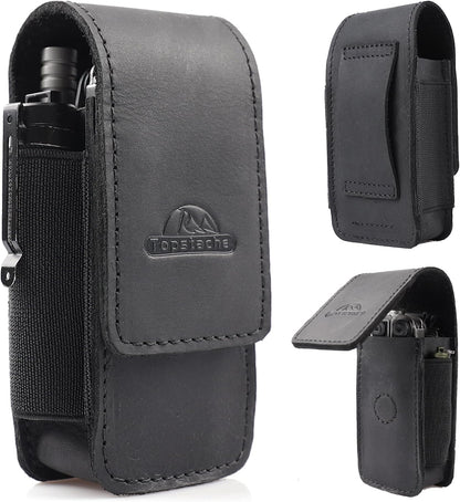 Leather Multitool Sheath for Belt - Multitool Holster for Belt - Multitool Pouch Fits Folding Tool - Magnetic Closure EDC Belt Organizer - EDC Belt Pouch - Multitool Holder, DarkBrown