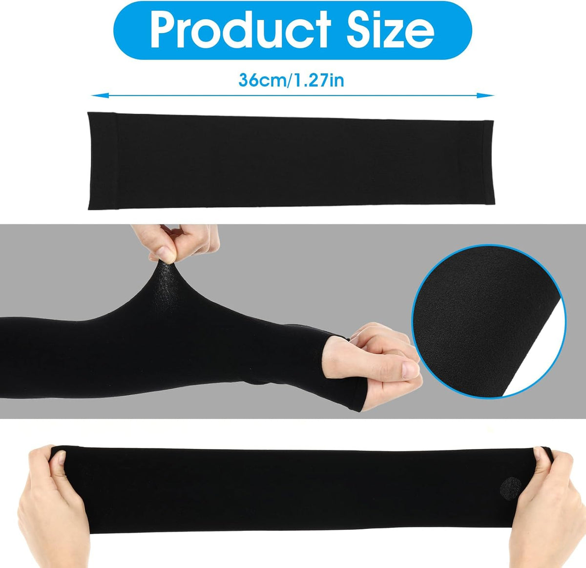 2 Pairs Arm Sleeves for Men Women UV Sun Protection UPF 50 Cooling Compression Sleeve to Cover Arm Tattoo Cover Up