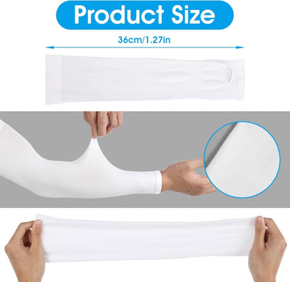 2 Pairs Arm Sleeves for Men Women UV Sun Protection UPF 50 Cooling Compression Sleeve to Cover Arm Tattoo Cover Up