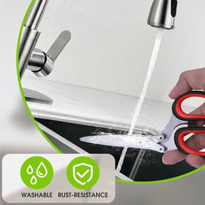 Upgraded Herb Scissors, Herb Shears Cutter Tool, with Sharp Stainless Steel Blades and Cleaning Comb, Must-Have Kitchen & Cooking Gadget, for Cutting Garden Herbs, Cilantro, Green Onion (Green)