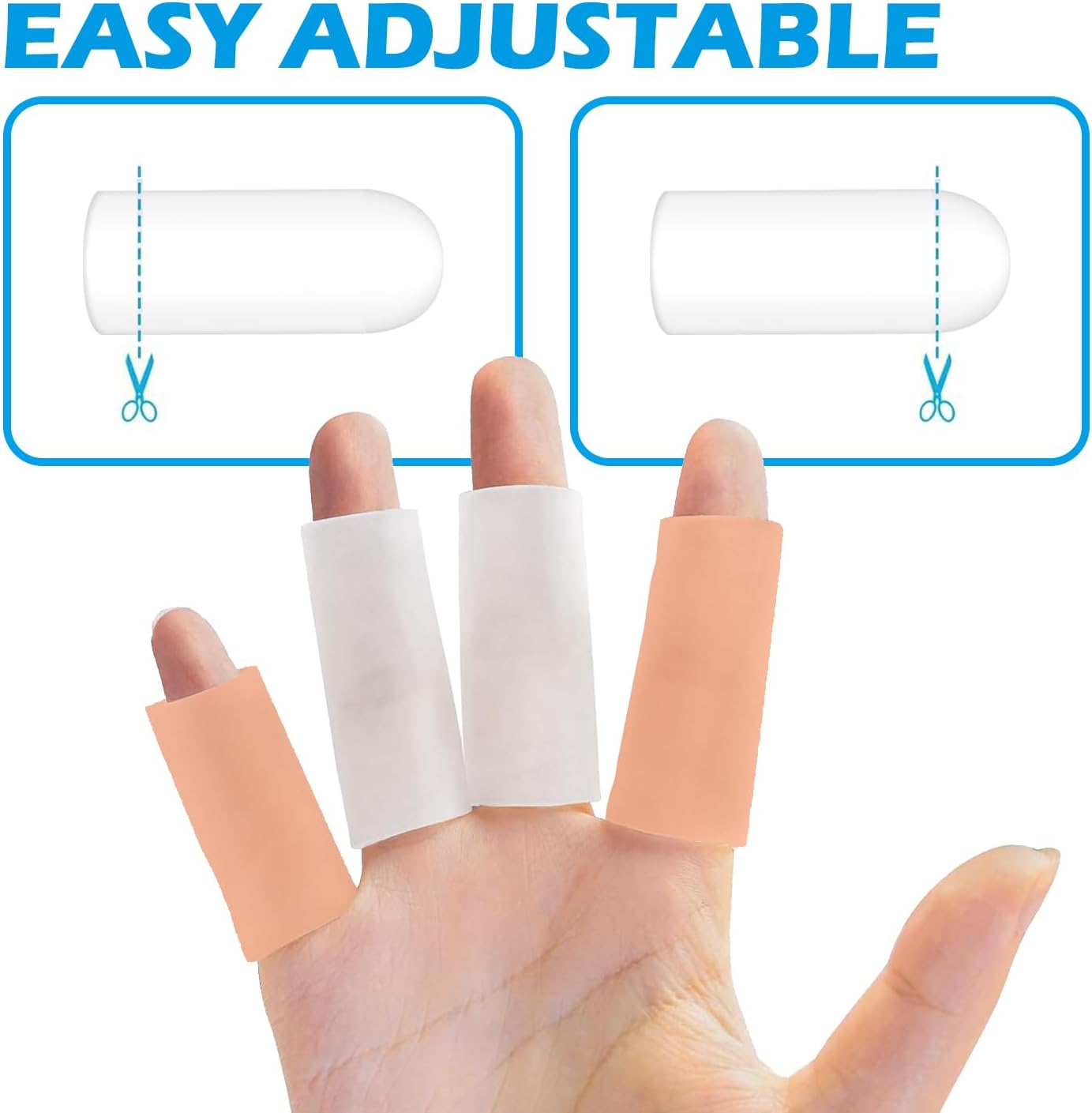 20 PCS Silicone Finger Cots Cut Resistant Protector, Finger Covers for Cuts, Gloves Life Extender, Cut Resistant Finger Protectors for Kitchen, Work, Sculpture, Anti-Slip, Reusable, Breathable