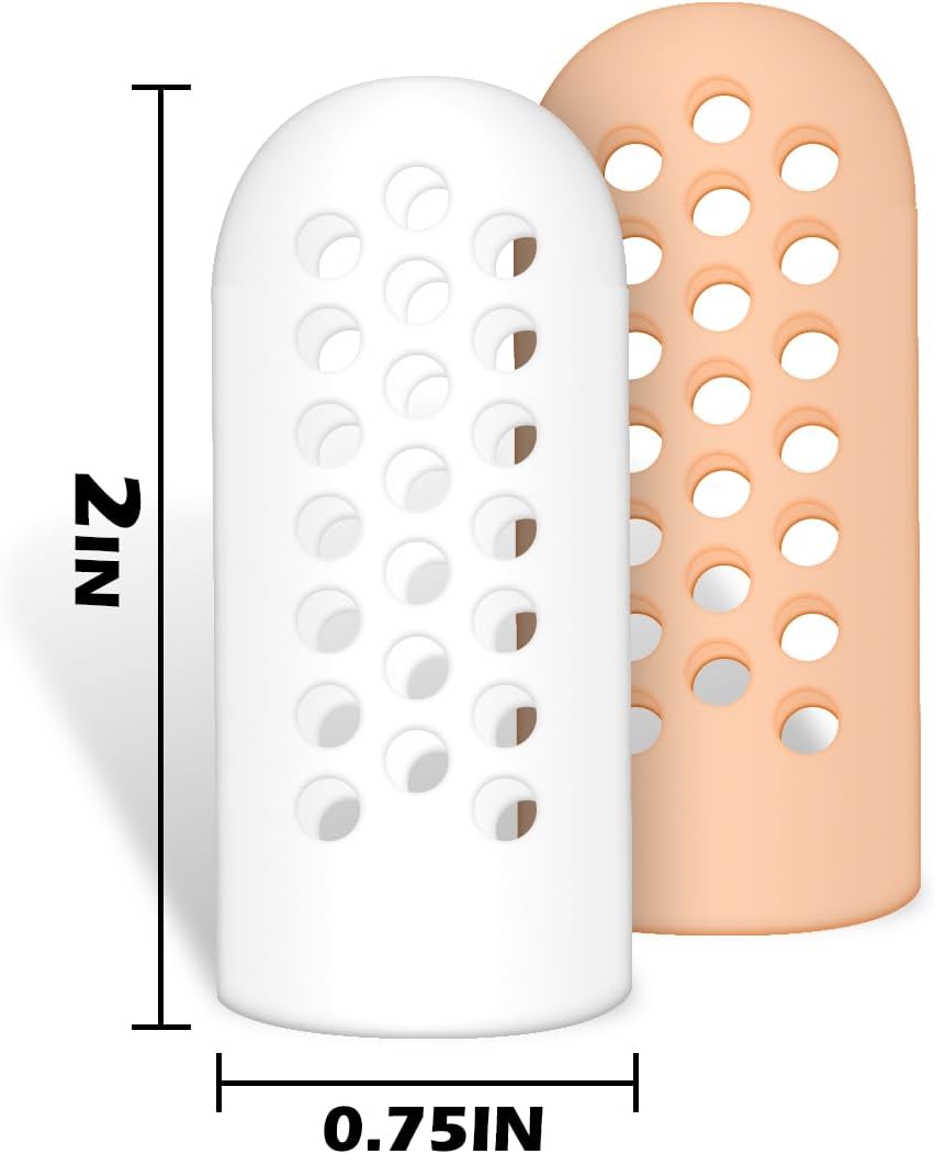 20 PCS Silicone Finger Cots Cut Resistant Protector, Finger Covers for Cuts, Gloves Life Extender, Cut Resistant Finger Protectors for Kitchen, Work, Sculpture, Anti-Slip, Reusable, Breathable