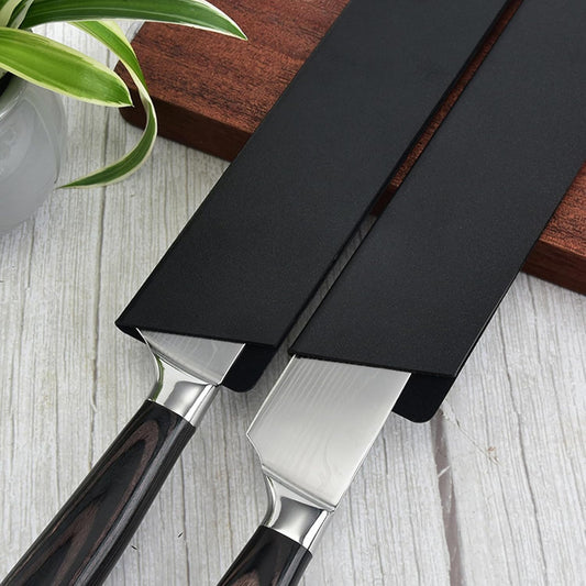 Knife Guard 8 Inch x 2 Inch 3 Pack Universal Waterproof Blade Edge Cover Knife Sleeves Protectors Guards for Kitchen Knives Extra Strength, Black