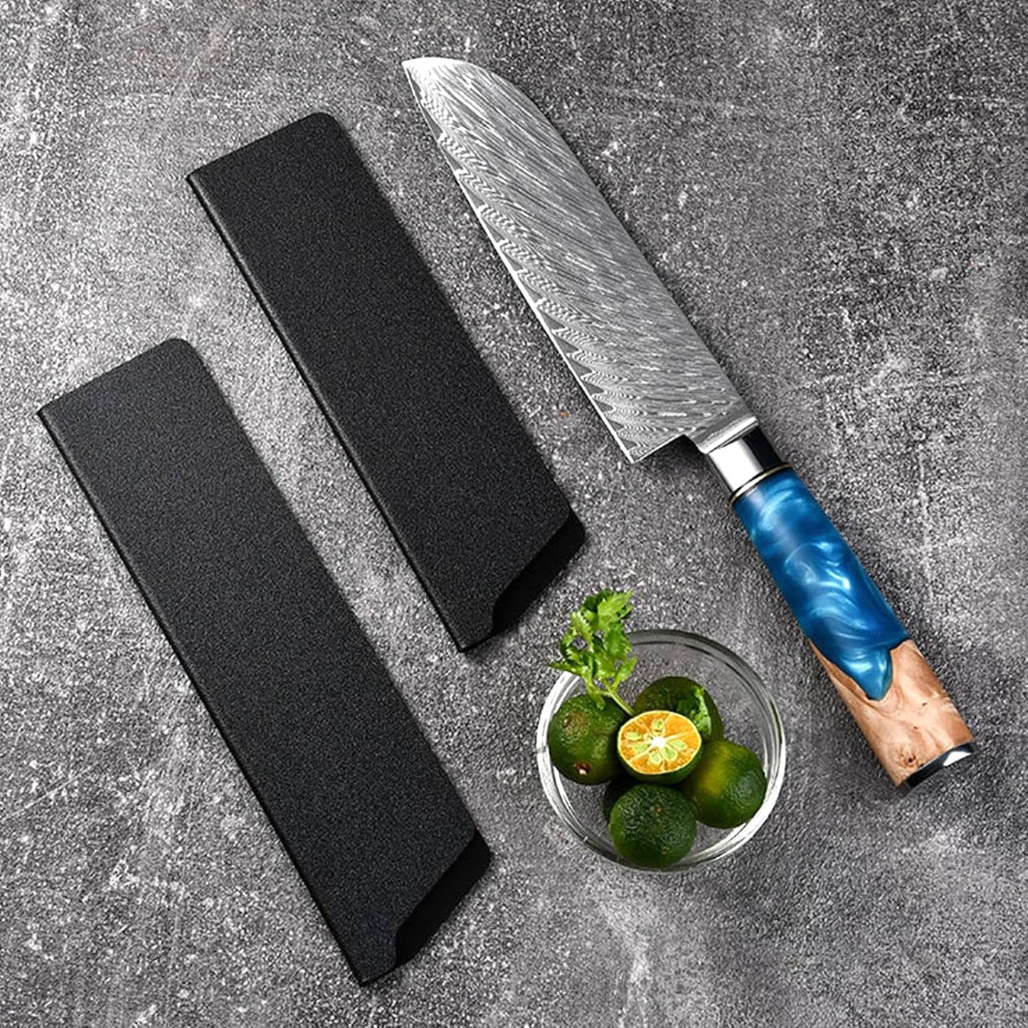 Knife Guard 8 Inch x 2 Inch 3 Pack Universal Waterproof Blade Edge Cover Knife Sleeves Protectors Guards for Kitchen Knives Extra Strength, Black