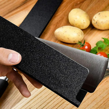 Knife Guard 8 Inch x 2 Inch 3 Pack Universal Waterproof Blade Edge Cover Knife Sleeves Protectors Guards for Kitchen Knives Extra Strength, Black