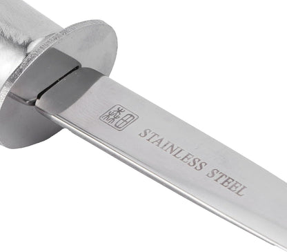 oyster shucking knife,Oyster Shucker Tools, Stainless Steel Oyster Knife with Wood Long Handle, Oyster Knife and Clam Knife Large Labor Saving Oyster Shucking Knife for Seafood