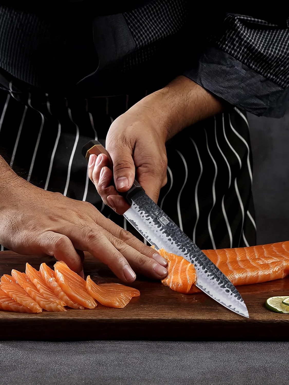 Sushi Knife 10 Inch, Ultra Sharp Sashimi Knives, Rosewood Handle | Hand Forged High Carbon Steel Yanagiba Knife, Japanese Kitchen Chef Knives for Cutting Sushi & Sashimi, Fish Filleting