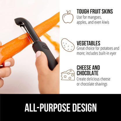 ® Patented BPA-Free Vegetable and Potato Peeler, Black