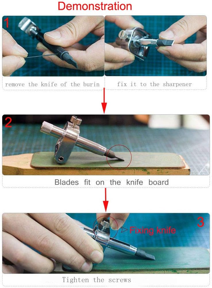 1 Pcs - Leather Carving Swivel Knife Sharpener Keen Edge Sharpening Adjuster Guide Tool