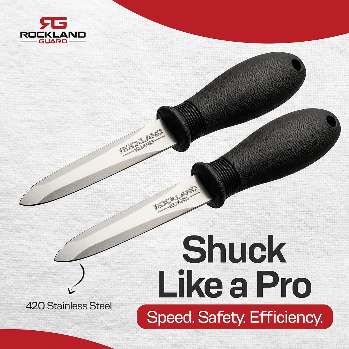 Oyster Shucking Knife - 3.5” Heavy Duty 420 Stainless Steel Shucker for Clams & Shellfish - Non-Slip Ergonomic Handle Seafood Tool for Beginners, 1-Pack