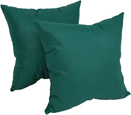 Square Knife-Edge Chintz Throw Pillow, 16", Salmon 2 Count