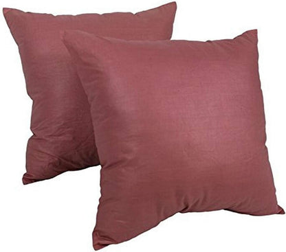 Square Knife-Edge Chintz Throw Pillow, 16", Salmon 2 Count