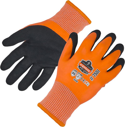Unisex Proflex 7551 Coated Cut-resistant Winter Work Gloves - Ansi/Isea 105-2016 A5, En 388: 3x43e, Waterproof