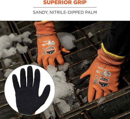 Unisex Proflex 7551 Coated Cut-resistant Winter Work Gloves - Ansi/Isea 105-2016 A5, En 388: 3x43e, Waterproof