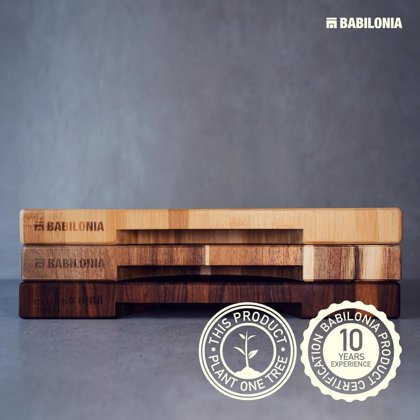 Bamboo Cutting Board, End Grain Butcher Block for Kitchen, Extra Thick 1.7" | 20 x 12.2 Inch (Extra Thick 1.7") Professional, Heavy Duty Hardwood Non Toxic Wooden Chopping Board (Oil & Plate Included)