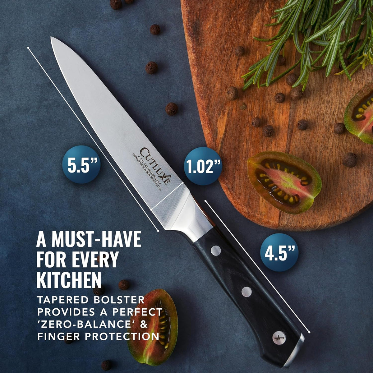 Kitchen Utility Knife, 5.5" Paring Knife – Razor Sharp Blade
