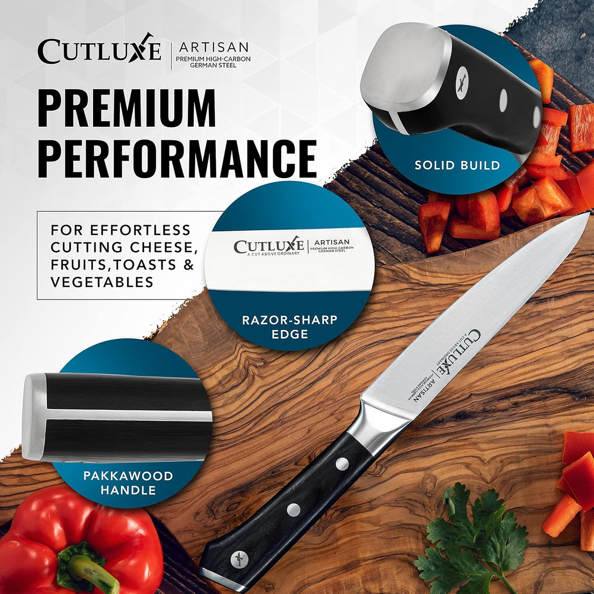 Kitchen Utility Knife, 5.5" Paring Knife – Razor Sharp Blade