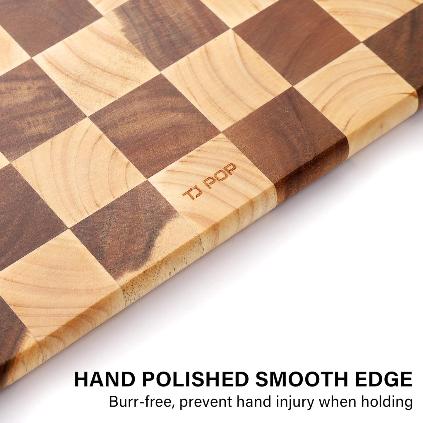 End Grain Butcher Block 15"x11", Premium Acacia Wood Cutting Board with Juice Groove, Medium Chopping Board for Kitchen, 1.2" Thick
